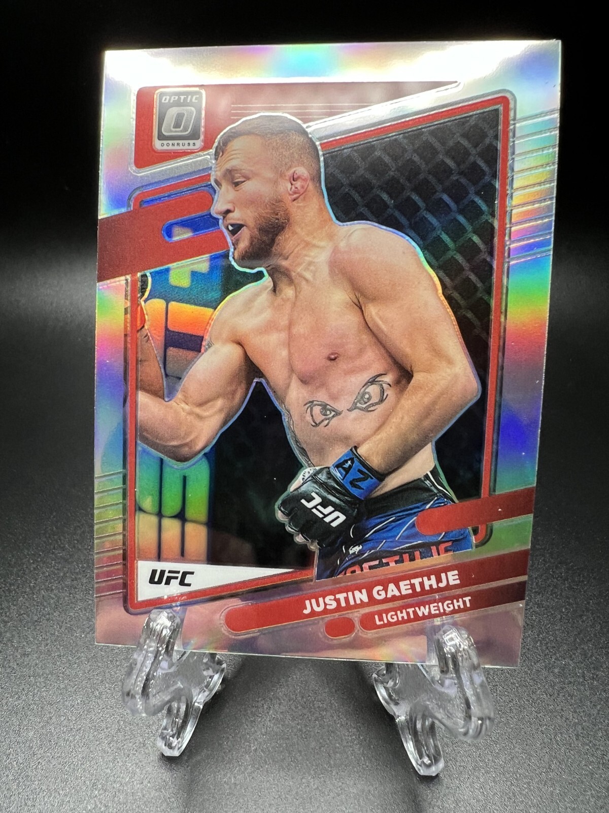 2022 Panini Donruss Optic UFC Silver Prizm #98 Justin Gaethje