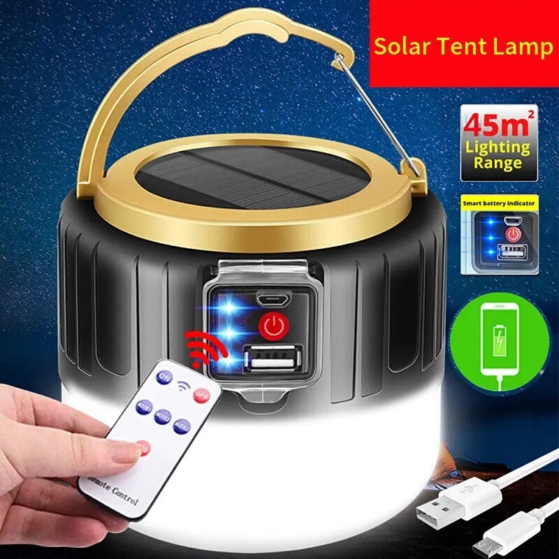 Lampe de camping solaire LED pour ne plus jamais manquer de lumière en panne d'électricité