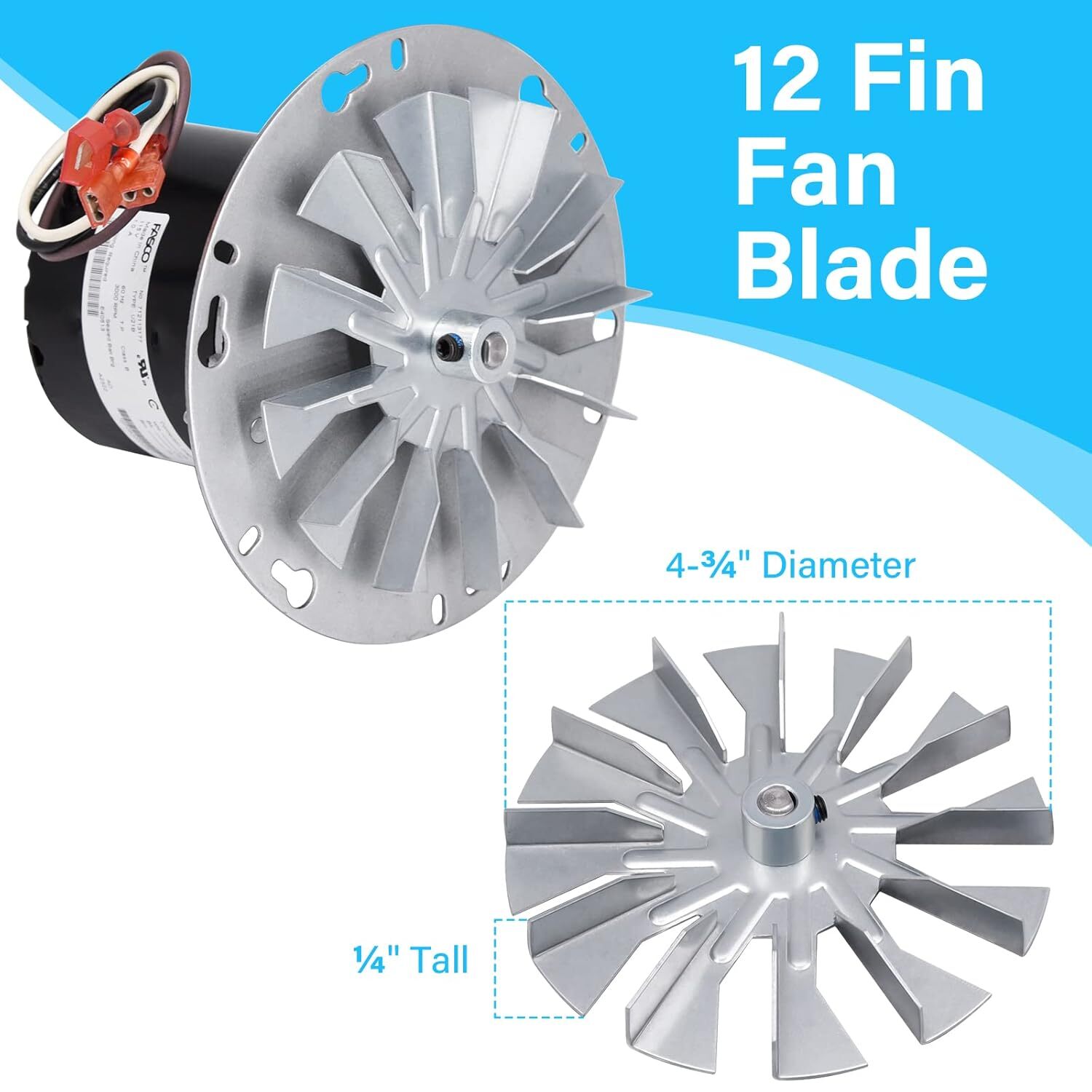 For St. Croix Stove Combustion Blower Exhaust Fan Motor, 80P31093-R | 80P20001-R