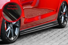 Bi Cup Seitenschweller Sideskirts ABS für Hyundai I30 N Facelift Schwarz Glanz