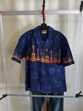 Winnie Fashion made HAwaii SHORT SLEEVE BUTTON UP SHIRT Hawaiian SOngs Large L