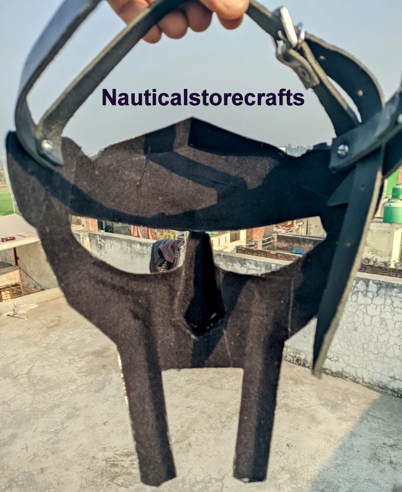 MF DOOM Mask Mad-villain Mild Metal Face Armor Medieval Halloween Face Mask gift - Image 3 of 3