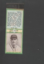 1936 Diamond Baseball Matchcover #5 Curt Davis-Chicago Cubs Near Mint Matchcover