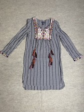 Chelsea & Theodore women’s cotton dress Boho intricate Southwest embroidery S