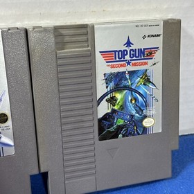Nintendo NES Top Gun 1 y 2 Segunda Misi&oacute;n Juego Lote Konami Entertainment System