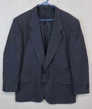 Pierre Balmain Jacket Mens Size 46R Blue Houndstooth 2 Button Wool Sport Coat