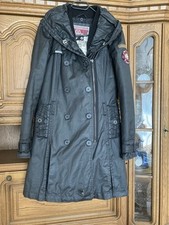 KHUJO SAMANTHA Damen Mantel Trenchcoat Schwarz Gr.M Genuine Brand