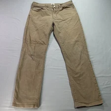 Flint and Tinder Pants Mens 32x30 Khaki Brown Straight Fit Casual Chino Tear