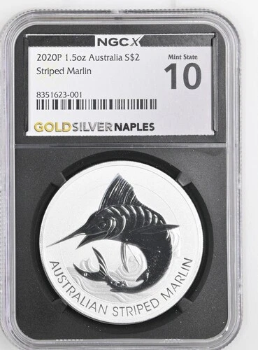 2020P 1.5oz Australia $2 Striped Marlin MS 70/10
