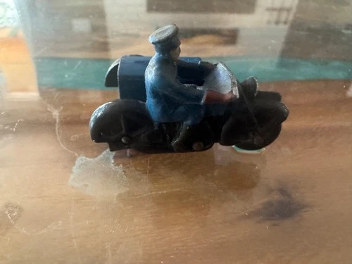 Vintage Dinky Toys Patrol Motorcycle Single Police Man Cave Toy