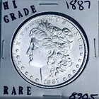1887 MORGAN SILVER DOLLAR HI GRADE GENUINE U.S. MINT RARE COIN 8905