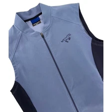 Irideon Womens Riding Vest Blue Horse Logo Zip Up Athletic Equestrian Small s