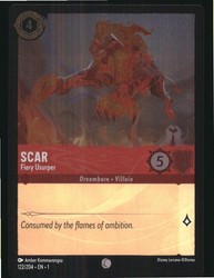 Disney Lorcana Scar - Fiery Usurper 122/204 The First Chapter