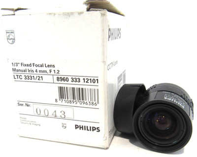 NEW PHILIPS LTC 3331/21 1/3'' FIXED FOCAL LENS LTC333121