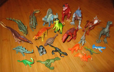 Loose Lot of 22 DINOSAUR Toys FIGURES 3 Jurassic Park Ones Hard Plastic GOOD CON