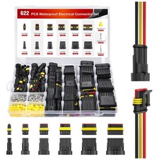41 Sets of 1-6 Pin Waterproof Electrical Connectors - Quick Connect Nylon Design