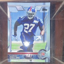 Topps 2015 Landon Collins #424 New York Giants NFL Rookie Football Card. rookie card picture