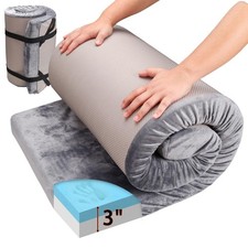 Memory Foam Sleeping Pad Camping Mattress,3 Inch Thick Portable Floor Mat for...