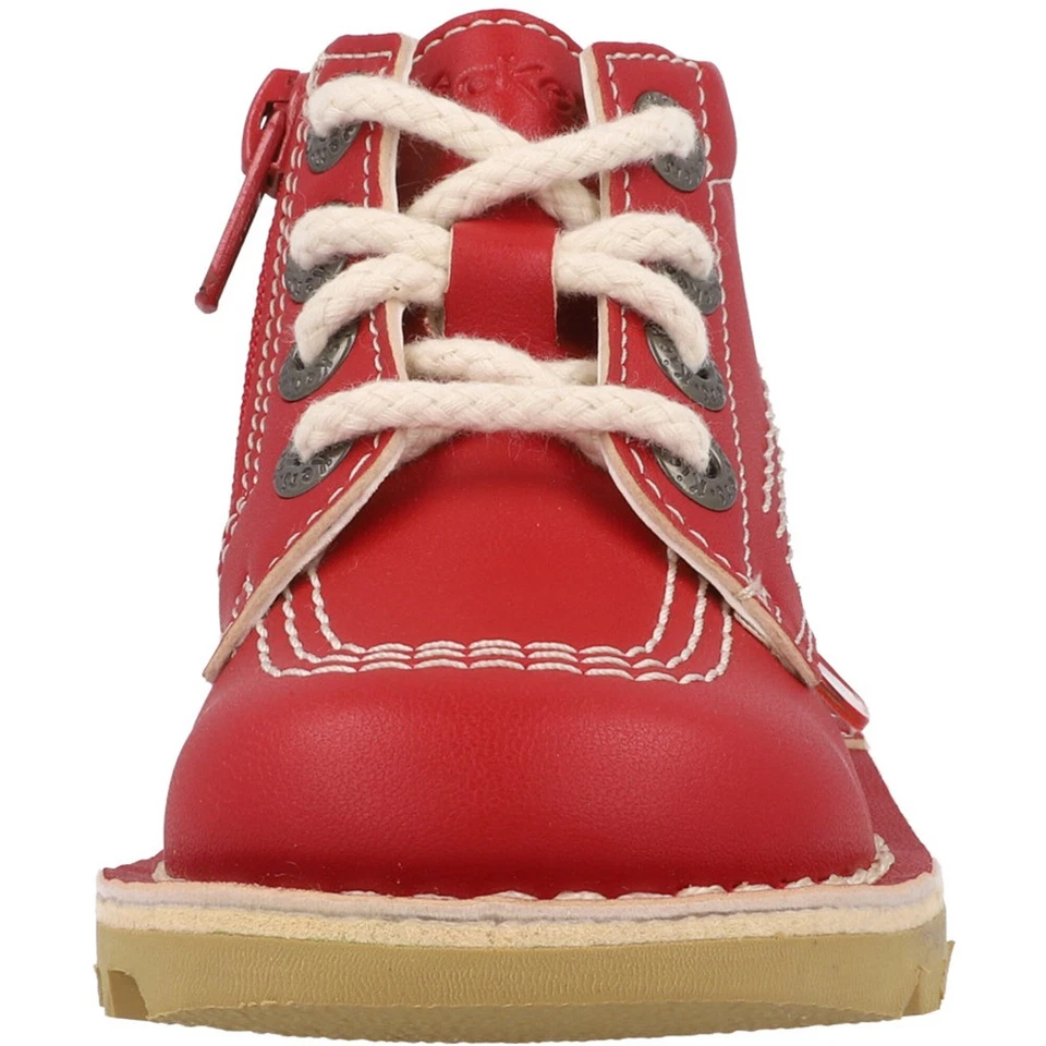 Kickers Kick Hi Vegan Red Boots 100% Vegan Material PETA Approved Durable - Image 2 of 4