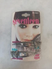 Vtg 1990's y2k SEVENTEEN Hair Clip Barrette  GLITTER BUTTERFLY ~UNWORN 