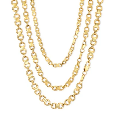 Königskette Herren Gold 18 Karat PVD Vergoldet Edelstahl Kette Männer K6438DL - Bild 1 von 4