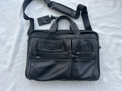 TUMI 96516DH Leather T-Pass MID Screen PC Brief Case Carry On 516 Napa Leather