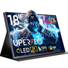 UPERFECT 18" 2K 2560x1600 144Hz 2K Portable Monitor Gaming Screen 100 DCI-P3