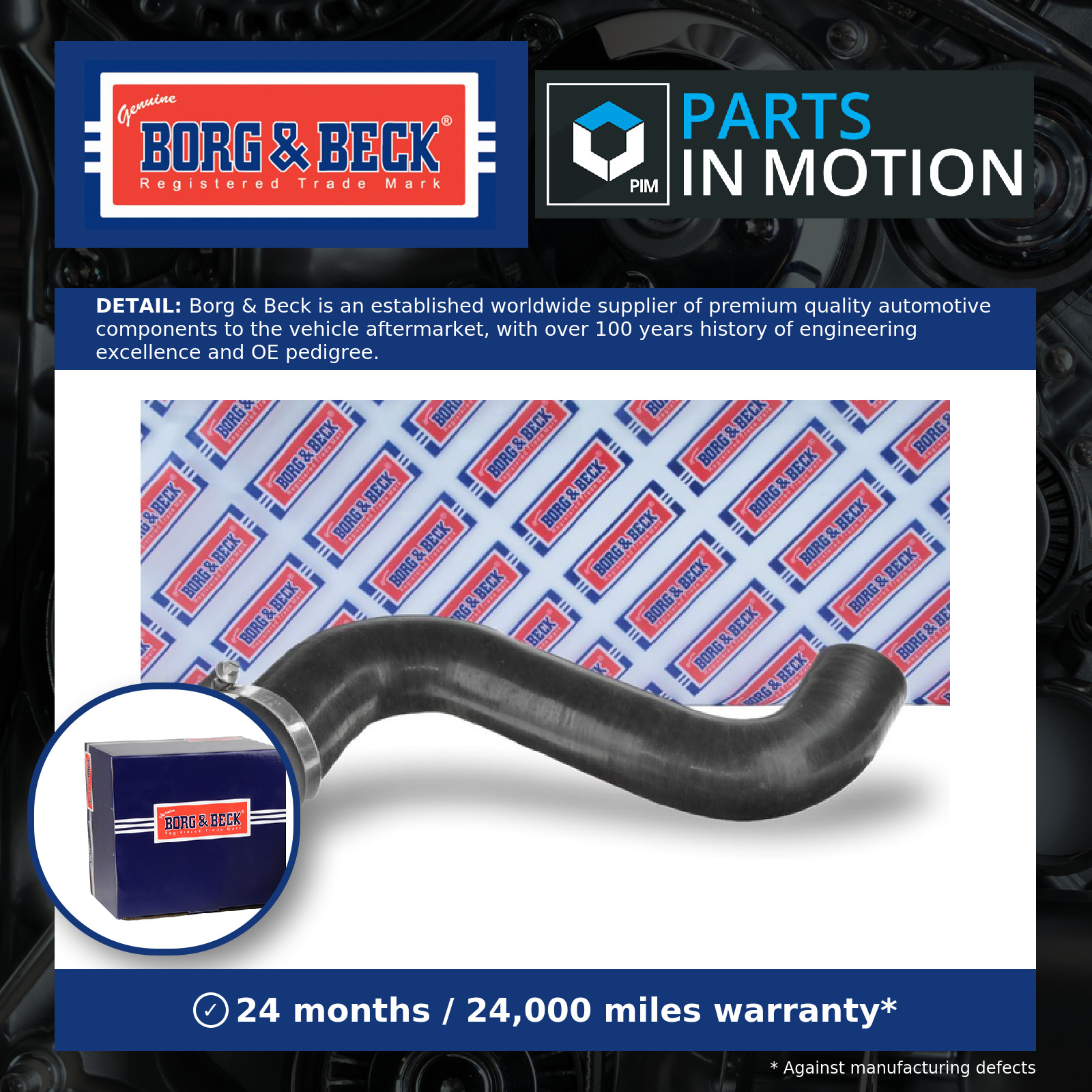 Turbo Hose BTH1694 Borg & Beck Charger PNH500460 Genuine Top Quality Guaranteed