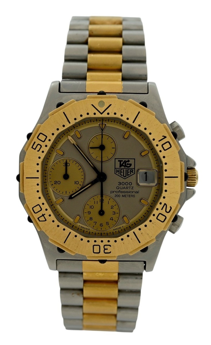 Tag Heuer 38mm Men's 3000 Series Two Tone Swiss Made Chronograph