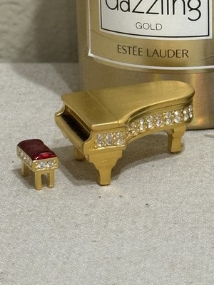 Estee Lauder Dazzling Gold Grand Piano Solid Perfume Compact