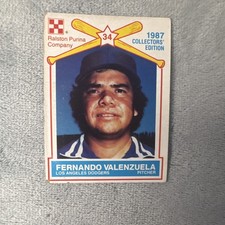 Ralston Purina Fernando Valenzuela #11 Los Angeles Dodgers MLB 1987 Collector's…