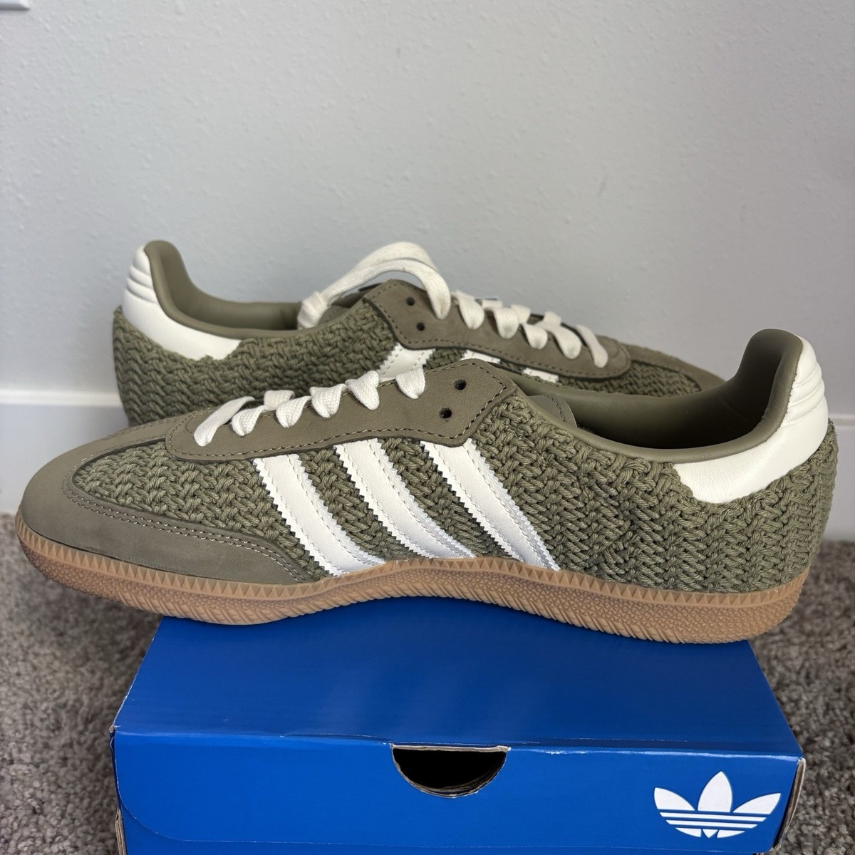 靴 adidas SAMBA OG W Adidas Samba OG W Crochet Pack Orbit Green JR9447 Size 9 New