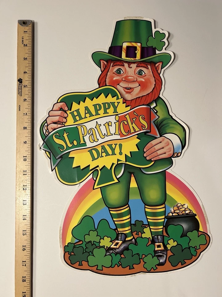 Beistle Leprechaun St Patrick Diecuts Cutouts Decoration Lot Of 4 - Image 4 of 4