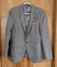 Paul Jones Men's Gray Casual 1 Button Single Vent Sports Coat Blazer Size M NEW