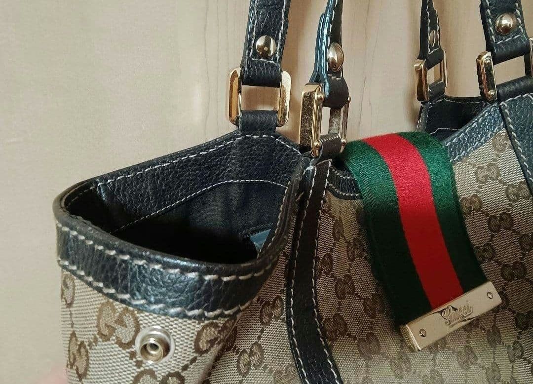 GUCCI GG Canvas Tote Bag Shoulder Bag Authentic Excellent Condition thumbnail 5