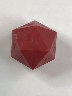 Vintage Mini Gamescience d20 - Red rpg ad&d dice