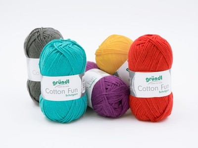 Gründl Cotton Fun Strickgarn/ Häkelgarn 100% Baumwolle OEKO-TEX,50 g/115 m,NS: 3