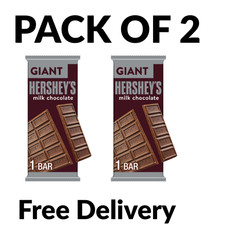 Hershey's Milk Chocolate Giant Candy, Bar 7.56 oz, 25 Pieces 2 Pack...