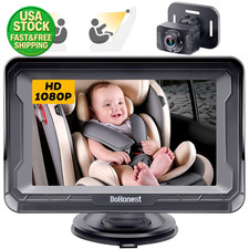 Baby Car Camera Monitor HD 1080P Rear Facing Night Vision Anti Glare Display