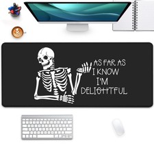 Skull Skeleton Extra Large Mouse Pad for Desk, Keyboard  Mouse, 27.5x11.8 Inch