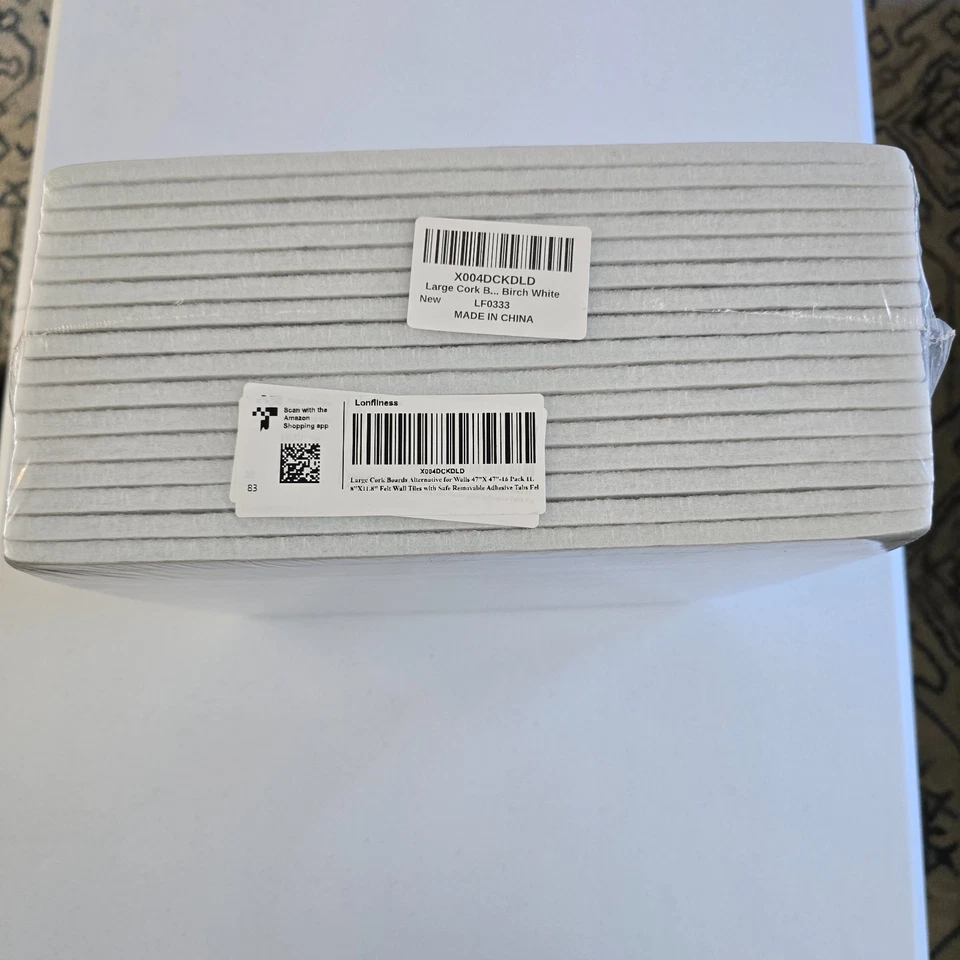 Large Cork Board 16 Felt Tiles Total 47" x 47" Safe Removable Adhesive Tabs New - Image 3 of 4