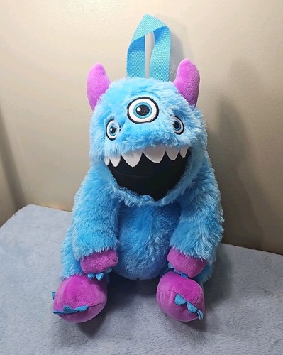 Critter Collection Plush Turquoise Monster Backpack Overnight 3 Eyed ...