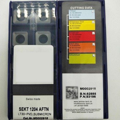Optimal Performance SEKT1204 AFTN LT130 Carbide Inserts for Steel 10pcs