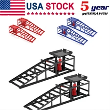 2-Pieces Auto Car truck Service Ramp Lift Car Jack Hydraulic Lift 5T/11000Lb