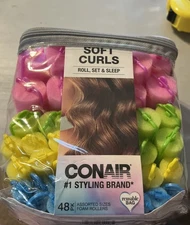 Conair Foam Self Grip Hair Rollers, Hair Curlers with Self Grip, Foam Rollers 47