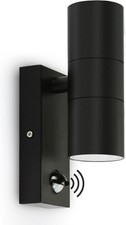 Kerry Outdoor Wall Lights, Up and Down Lamp with Motion Sensor, IP44 Black Stain