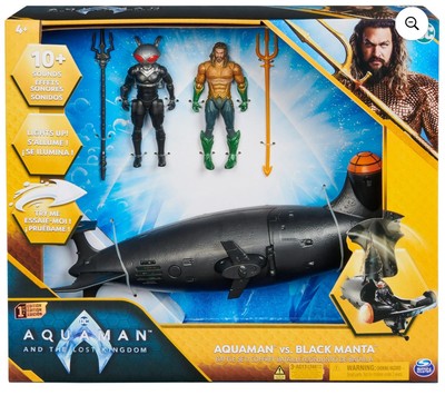 DC Comics Aquaman vs Black Manta Action Figure Battle Set with Submarine - New
