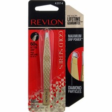 4 Pack Revlon Gold Series Slant Tip Tweezers