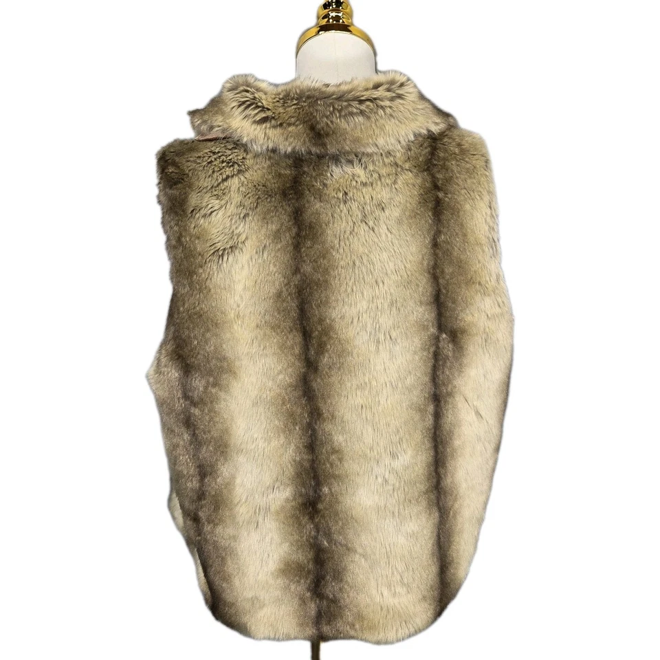 Chaleco de piel sintética Fenn Wright Manson XL para mujer nuevo con etiquetas marrón tostado capas de invierno Foto 2 de 4