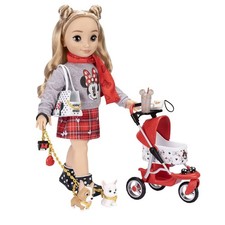 Disney ILY 4ever 18" Doll Inspired by Minnie  Doggie Stroller